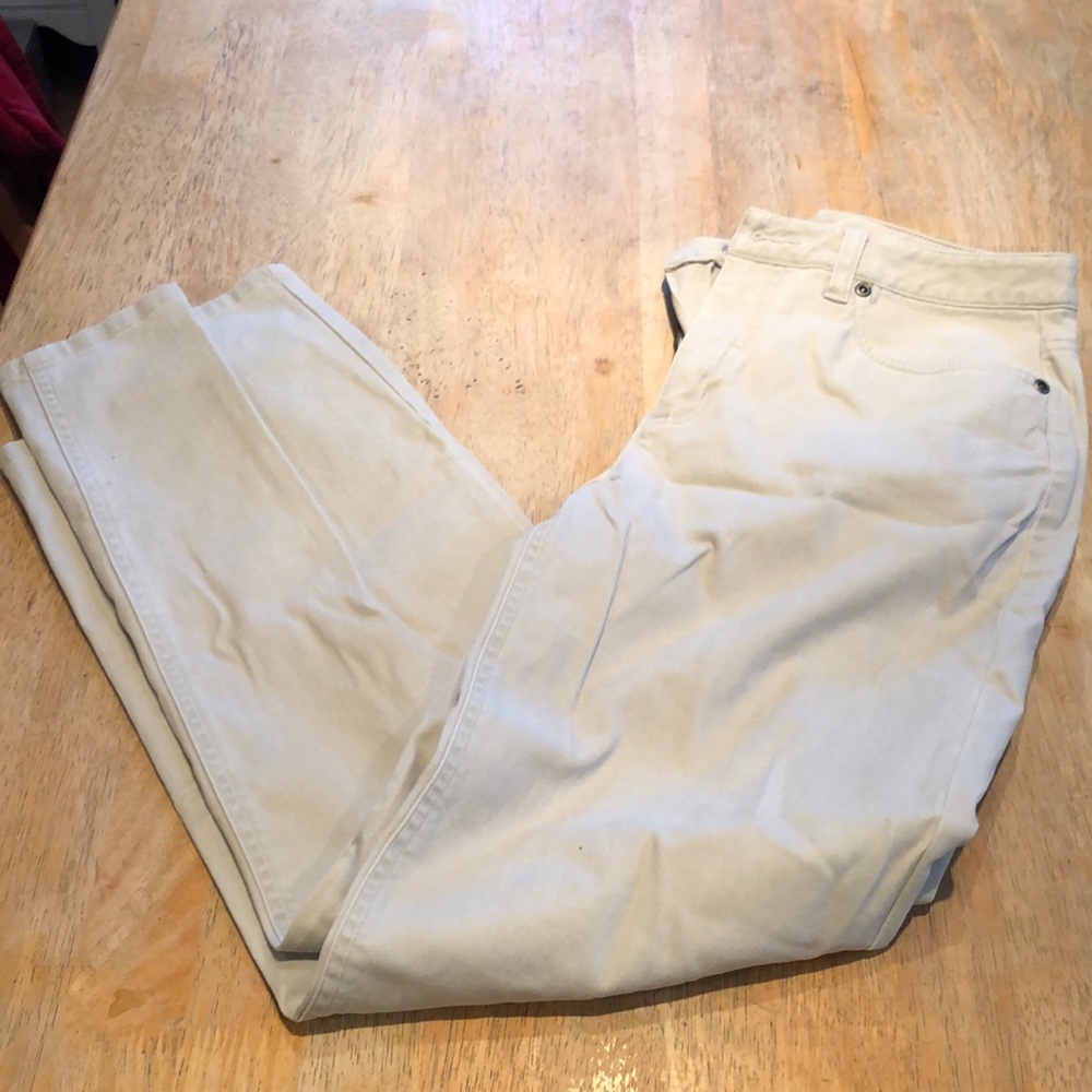 Talbots khaki straight leg jeans